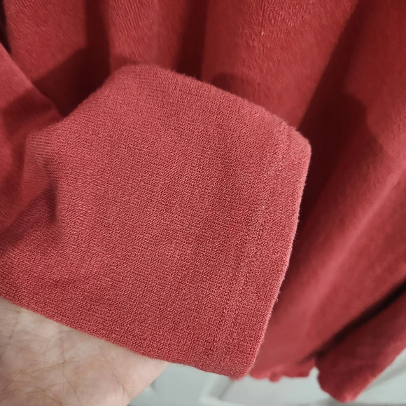 Soft Surroundings off the shoulder asymmetrical coral tunic medium petite - Picture 8 of 9